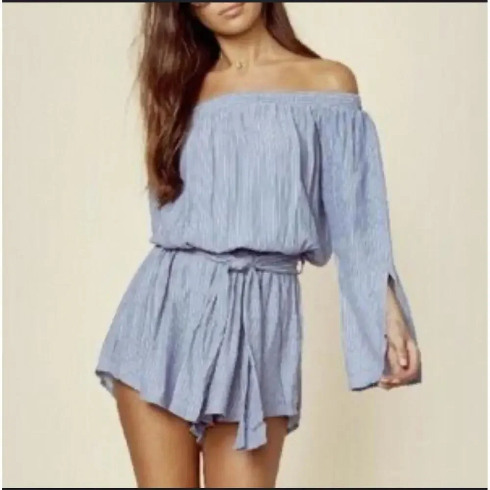 FAITHFULL THE BRAND‎ Womens Romper US 2 Blue Pull On Lightweight VISION PAISLEY